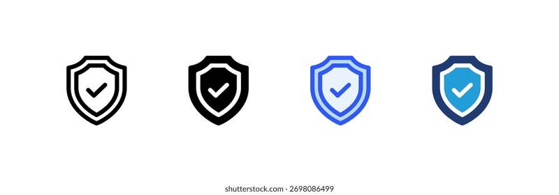 Warranty icon set multiple style collection. Vector illustration.