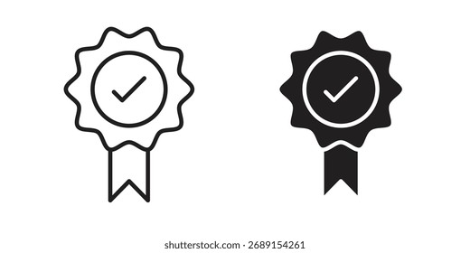 Vector de icono de Garantía en diseño plano simple, contorno.