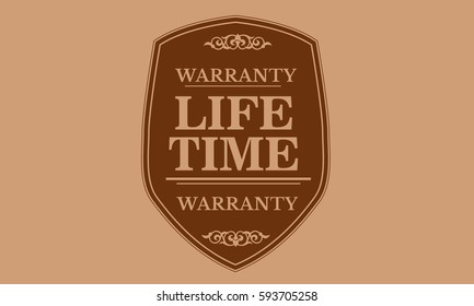 warranty life time icon vector