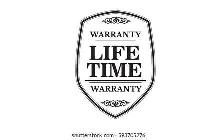 warranty life time icon vector