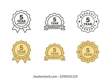 Warranty logo or icon vector design template suitable for product packaging, websites, marketing materials, and advertising designs