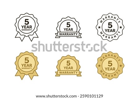 Warranty logo or icon vector design template suitable for product packaging, websites, marketing materials, and advertising designs