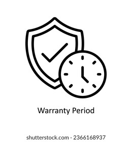 Warranty Period vector  outline Icon Design illustration. Web store Symbol on White background EPS 10 File 