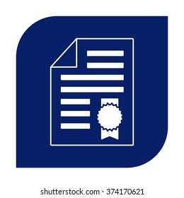 Warranty sheet of paper with a medal