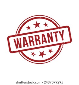 Warranty Stamp, Warranty Grunge Round Sign