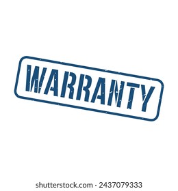 Warranty Stamp, Warranty Grunge Square Sign