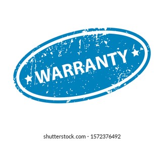 Warranty stamp vector texture. Rubber cliche imprint. Web or print design element for sign, sticker, label