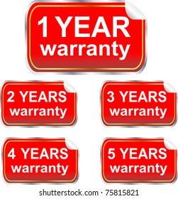 Warranty stticker set, vector
