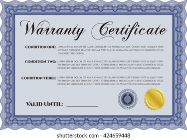 Warranty Template Warranty Certificate Great Quality Stock Vector ...