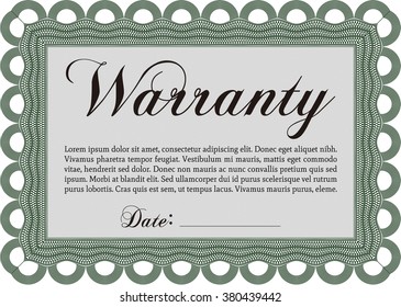 Warranty template. Customizable, Easy to edit and change colors. Good design. With background. 
