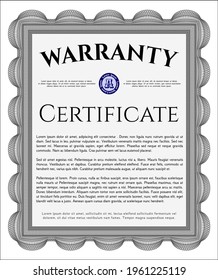 Warranty Template Modern Design Great Quality Stock Vector (Royalty ...