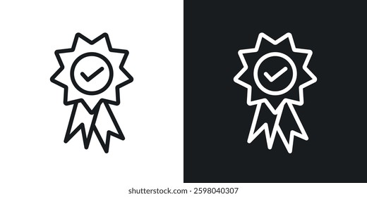 Warranty vector icon set in black and white color.