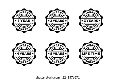 Warranty vector set design illustration