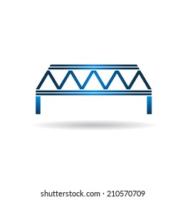 Warren Blue Bridge type Icon. Vector design