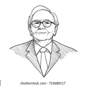 Warren Buffett Vector Illustration