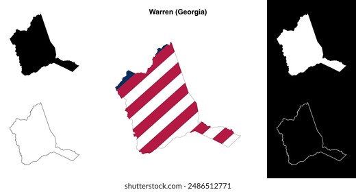 Warren County (Georgia) outline map set