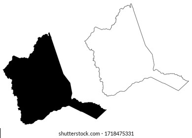 Warren County, Georgia (U.S. county, United States of America, USA, U.S., US) map vector illustration, scribble sketch Warren map
