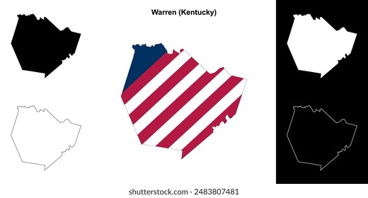 Warren County (Kentucky) outline map set