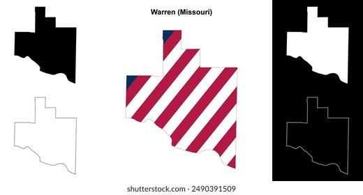 Warren County (Missouri) outline map set