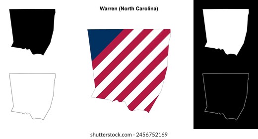 Warren County (North Carolina) outline map set