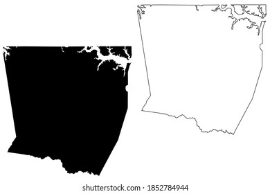 Warren County, North Carolina State (U.S. county, United States of America, USA, U.S., US) map vector illustration, scribble sketch Warren map