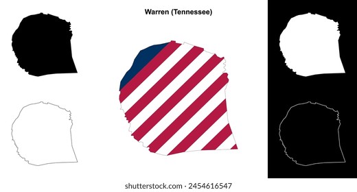 Warren County (Tennessee) outline map set