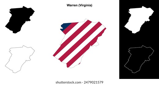 Warren County (Virginia) outline map set