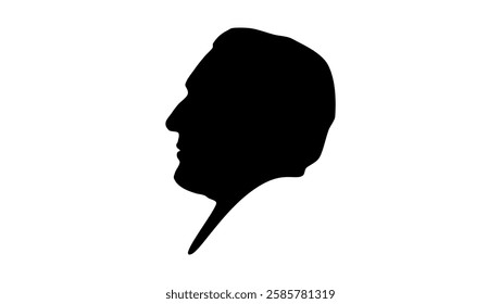 Warren G. Harding Silhouette, High Quality Vector