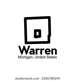 Warren Michigan United States City Simple Design