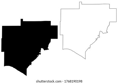 Warrick County, Indiana (U.S. county, United States of America, USA, U.S., US) map vector illustration, scribble sketch Warrick map