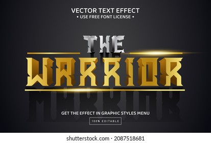 Warrior 3D Editable Text Effect
