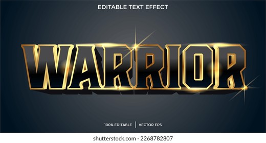 Warrior 3D editable text effect template