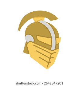 warrior and ancient helmet illustration