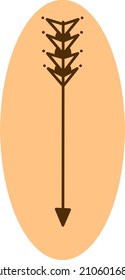 Warrior arrow, illustration, vector on a white background.