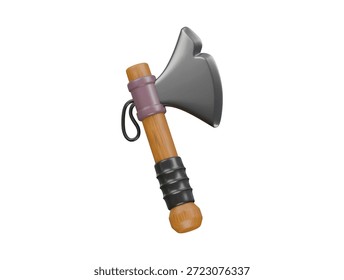 Krieger-Axt-Symbol 3D-Illustration rendern
