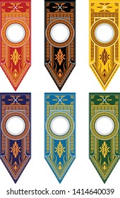 Warrior banner flag vector eps10