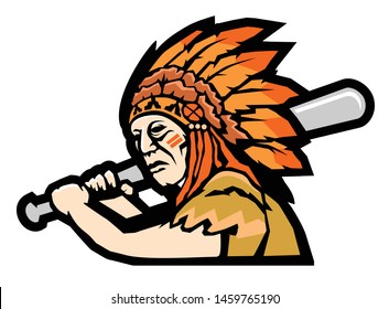 Warrior baseball vector logo template