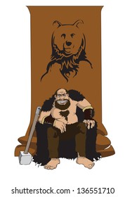 Warrior Bear man vector