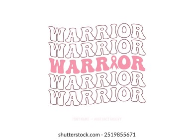 Warrior Breast Cancer Quote Tipografía Diseño de camiseta 