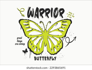 warrior buttefly with neon color