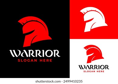 Warrior Cavalry Knight Helmet Logo Design