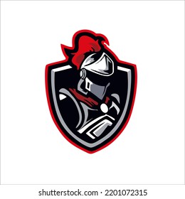 Warrior character mascot logo design for t-shirts, souvenirs and your identity