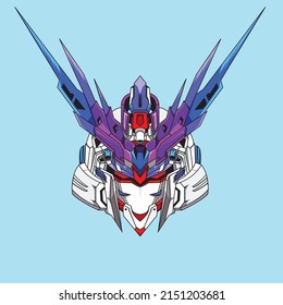 warrior cyborg head robot knight in the sacred geometry ornaments background, Perfect for T-Shirt Design, Sticker, Poster, Merchandise and E-sport logo