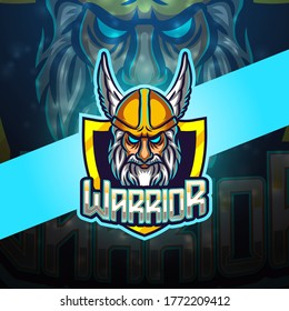 Warrior esport mascot logo design