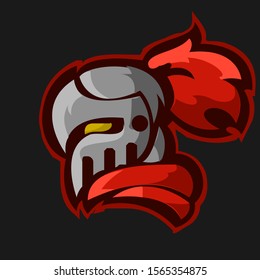 warrior esports logo,mascot character.vector logo design