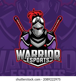 Warrior Esports Vector Mascot Logo Design