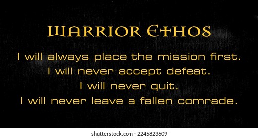 Warrior Ethos U.S. ARMY  Soldier Pledge 