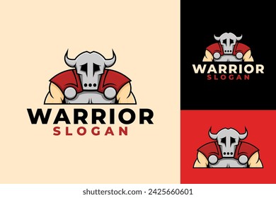 Warrior Fighter Strong Logo Design