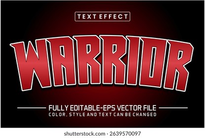 Warrior font Text effect editable