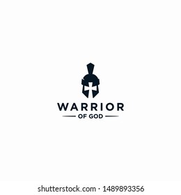 warrior of god logo vector